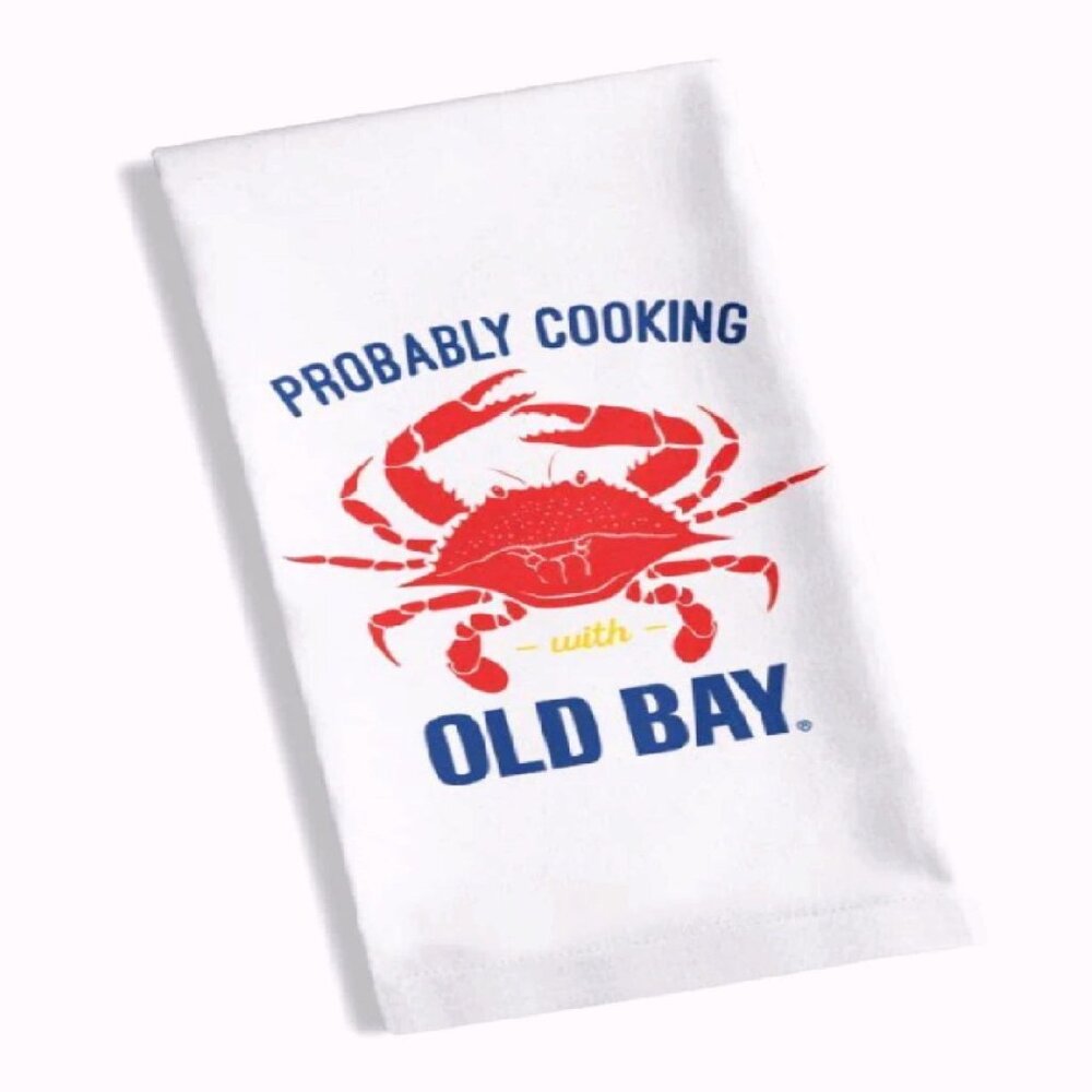 Probably Cooking with Old Bay Kitchen and Hand Towel NEW Fast Ship